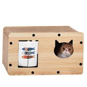 猫 爪研ぎ M字型 多頭 猫爪とぎボード キャット 組立簡単 ストレス解消 運動不足改善 ネコ用品
