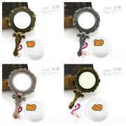 持ち手付き折りたたみミラー コンパクトな手持ち化粧鏡   10色