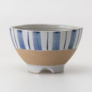 〈ＳＡＬＥ〉【有田焼】 線十草 水切らくらく碗 青・大　日本製