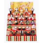 ★ひな祭りを飾る★ 縁起の良い雛人形【錦彩　花かざり雛(五段飾り)】