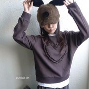 ハートスウェット　レディース　INS　韓国ファッション　デザイン