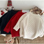 【2025秋冬新作】雑貨 韓国風 子供服  ニット プルオーバー セーター 3色 90-150cm