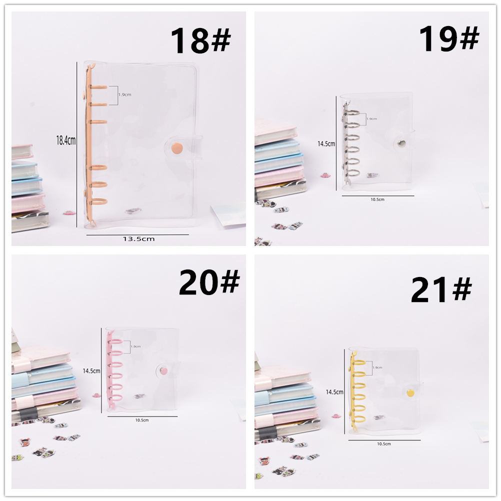 クリア手帳 透明シール帳 シール帳 A5/A6/A7サイズ 6穴リング DIY