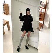 今季マストバイ   気質  可愛い  スウェット  クルーネック  韓国風   ワンピース