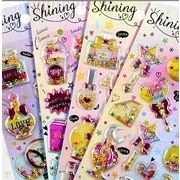 手帳素材装飾　貼り付けパーツぷくぷく立体シール　携帯装飾品　3Dエポキシステッカー