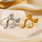 指輪 リボン リング ステンレス製  大人可愛いリング 上品 サージカルステンレス指輪 男女兼用 超新作2025