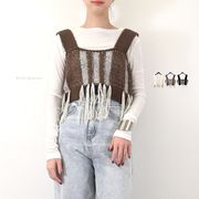 【2026新作】フリンジニット　バイカラー　ビスチェ(33120)