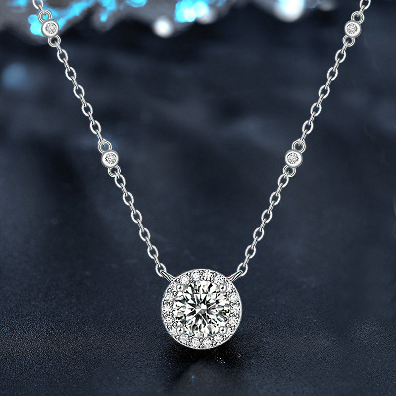 モアサナイト 1ct ネック飾り ネックレス レディース ネック飾り シルバー925 アクセサリー ジュエリー