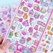 ぷくぷくシール　立体シール　6枚売り　スマホ　手帳 海外倉庫発送