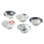 波佐見焼 古染絵変り なぶり小付揃