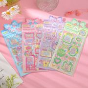 新入荷★DIY手作★手帳用 貼り付け★粘着シール★立体キャラクターシール★ ピースステッカー★蓄光シール