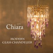 【E12/40W水雷型】モダンガラス シャンデリア Chiara キアラ（5灯）
