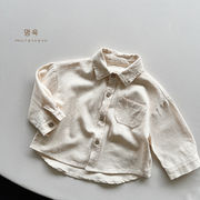 2026春夏新作 韓国風子供服 キッズ服 シャツ 長袖 2色