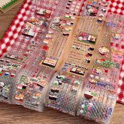 文房具 手帳素材 手帳DIY 手帳シール ステッカー シール 装飾シール 精美 ク リスタルの質感