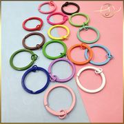 【17色】ニコイル 丸カン付き キーホルダー金具 カラフル  DIYパーツ 手芸 基礎金具 ハンドメイド