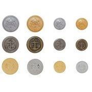 ミササ　飾りボタン　 MB-517～528　（21mm、20mm、15mm）【全12種類】