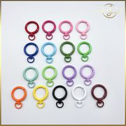 【19色】キーホルダー金具 リングカラビナ 回転カン ナスカン カラフル  DIYパーツ 手芸 基礎金具