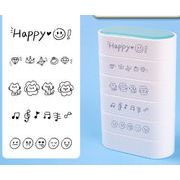 文房具 印章 捺印 DIY スタンプ かわいい  完全セット  ボタンスタンプ   手帳