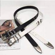 ファッションベルト 帯   ベルト パンク風 フェイクレザー