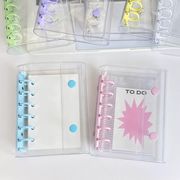 シール収納 DIY手帳 ノートカバー  PVCバインダー リングファイル 子供文具LF