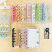 カラフルなクリップ PVC透明パンフレットカバー アルバム収納帳 手帳カバー A7