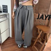 今季マストバイ  気質  デザイン  スーツスタイル ストレートワイドパンツ