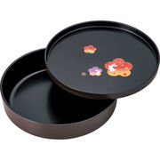 紀州塗 花舞うさぎ 盆付菓子鉢 2205029