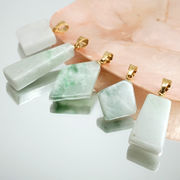 糸魚川翡翠 ペンダントトップ 新潟県産 原石【一点もの】日本銘石 ステンレス 天然石 パワーストーン