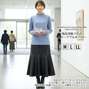 【2026年新作】プルオーバー  M L LL 吸湿発熱 インナー ボトルネックフリル メロウ レイヤード カジュアル