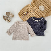 2026春新作　ベビー服　女の子　レース　花柄　長袖　Tシャツ　カジュアル　トップス　子供服　可愛い