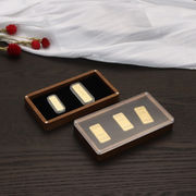 コレクションケース 木製 アクリル蓋 金塊 インゴット 収納 ディスプレイ ボックス