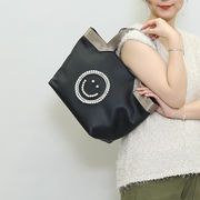2026新作【COOCO クーコ】SMILEY テープハンドルｘビーズ刺繍 トートバッグ
