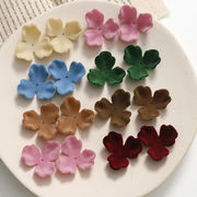 フラワービーズ お花 パーツ カボション 花びらチャーム アクセサリーパーツ 台座 ハンドメイド ペタル