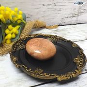 原石一点物 握り石 オレンジムーンストーン 天然石 (オレンジムーンストーン111g-2白色巾着付 現物販売)