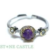 ☆一点物☆【リング】ピンクスギライト (ジルコニア付) No.22