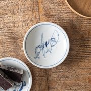 猫 シチタ 鳥獣戯画・猫 10cm小皿 弓矢[美濃焼]