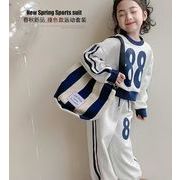 2026年 韓国風春物 キッズ服 　スウェット+ズボン　セットアップ　80-150