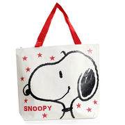 スヌーピー BIG トートバッグ ファスナー付き ver.2 レッド【小ロット販売】