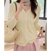 【日本倉庫即納】 針抜きニットカーディガンレディース 長袖