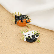 可愛い 怠惰 猫のブローチ ねこ 猫の雑貨 ネコプレゼント 猫ちゃん 猫のアクセサリー 女性コサージュ