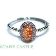 ☆高品質☆【リング】サンストーン タイプ3