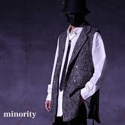 ツイードテーラーベスト V系 ジレ  ロング丈  ホストヴィジュアル系 ファッション オーバーサイズ