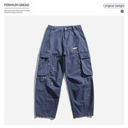 メンズ ビンテージ風 カーゴパンツ 男女兼用 ウォッシュ加工 ボトムス 春夏 2026新作★
