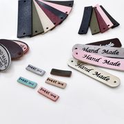 革 タグ 合皮タグ ハンドメイドパーツ タグプレート ピアス アクセサリーパーツ イヤリング デコパーツ