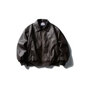 メンズファッション PU ジャケット 男女兼用 ストリート系 防寒アウター 春秋 2026新作★