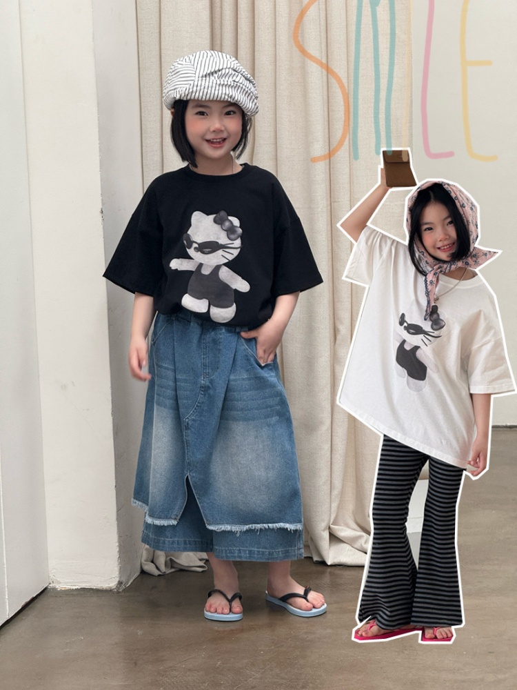 2026 春夏新作 新品 ★ 韓国風 子供服★キャラクター プリント 半袖 Tシャツ 120-160cm