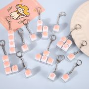 ins人気キーホルダー減圧おもちゃ PVC キーリング  ストレス解消触感いい ハンドメイド雑貨 撮影道具LF