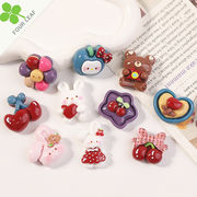 熊 兎 アクセサリーパーツ デコパーツ 髪飾り ペンダント ハンドメイド スマホケース美容 可愛い