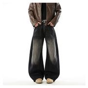 メンズ ビンテージ風 カーブ デニム パンツ 男女兼用 ストリート系 ボトムス 春夏秋 2026新作★全2色