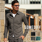 【春の新作】7分袖 シャツ 楊柳パナマカラーシャツ メンズ サマーシャツ/SOMEDIFF